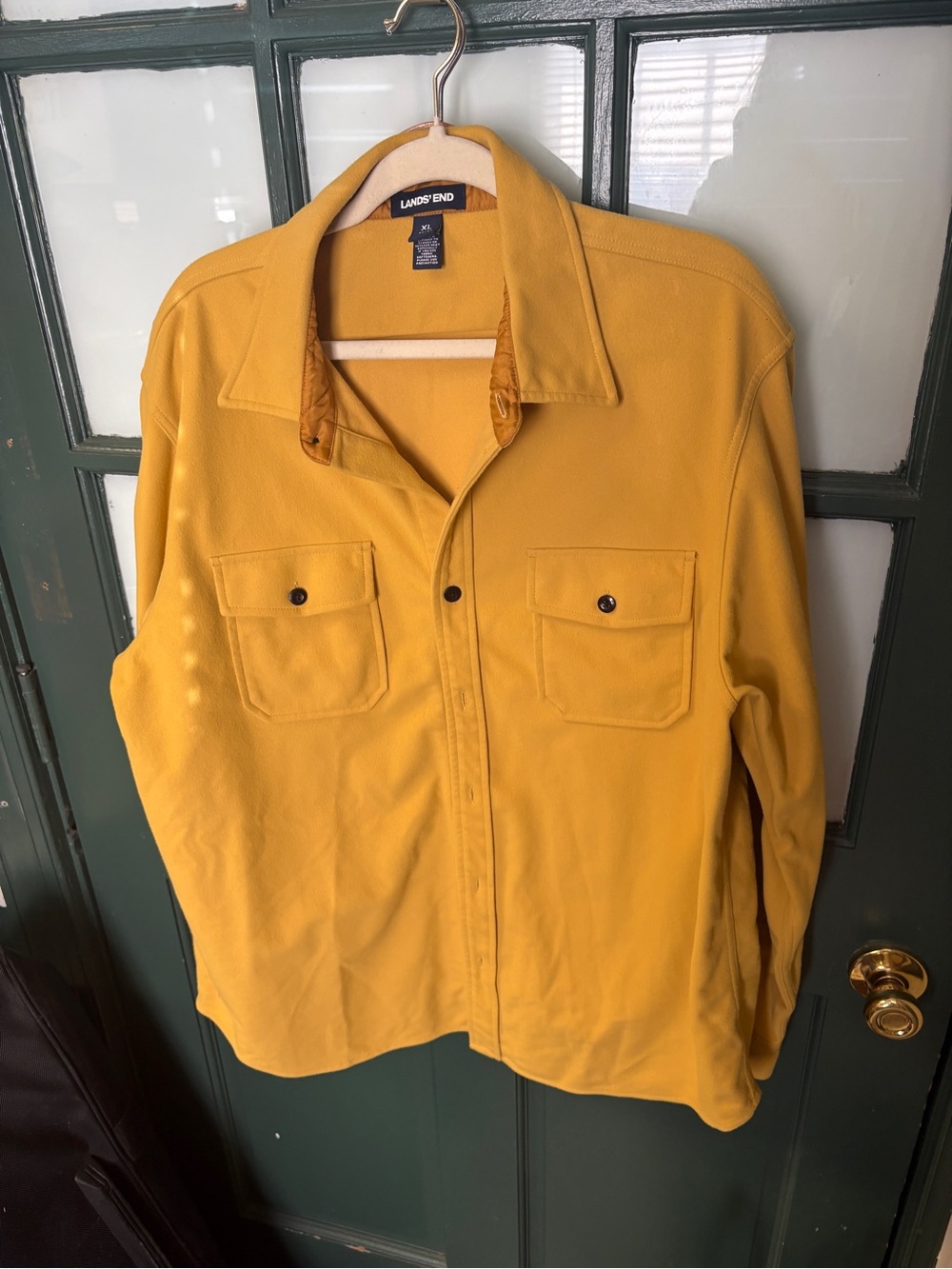 Lands' End Men’s Mustard Yellow Lightweight Shirt Jacket